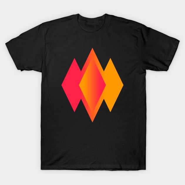 Red-Orange Diamonds T-Shirt by BKAllmighty